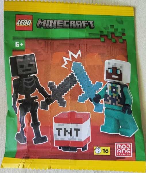 Lego Minecraft Wither Skeleton and Ender Explorer with TNT paper bag