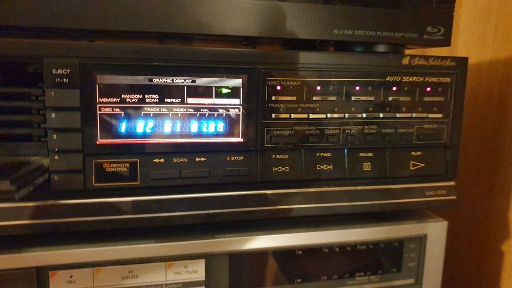 CD player Fisher DAC 205 zmieniarką 5 x CD z pilotem. Rarytas