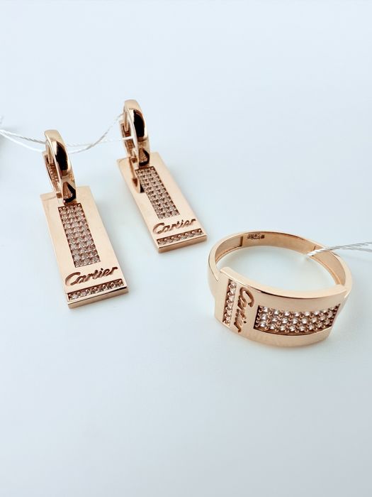 Золота каблучка / сережки