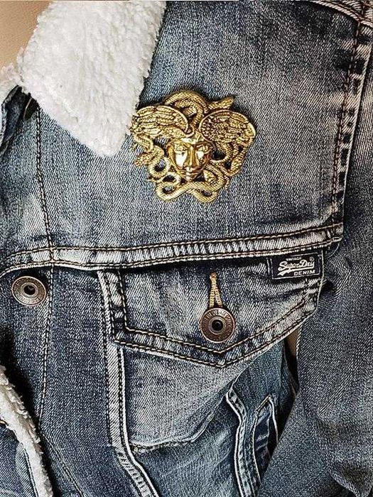 Брошка Versace кулон значок пін брош підвіска медуза горгона барокко