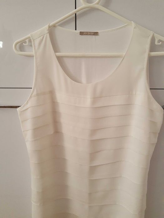 Dłuższa bluzka ecru M