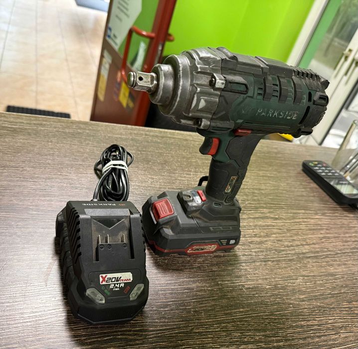 Akumulatorowy Klucz Udarowy Parkside Passk 20-Li + Bateria + Ładowarka