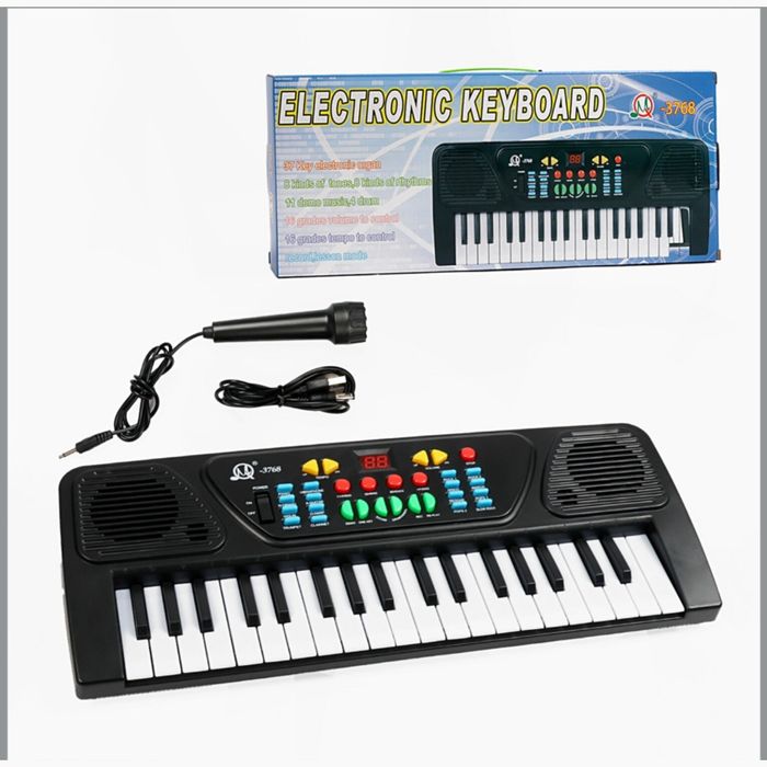 Дитяче піаніно пианино синтезатор USB юсб зарядка мікрофон микрофон