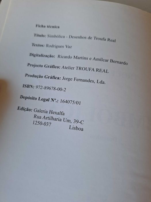 Simbólica - Desenhos de Troufa Real, Hexalfa, 2001