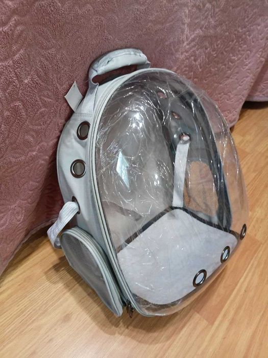 Переноска для тварин рюкзак сіра