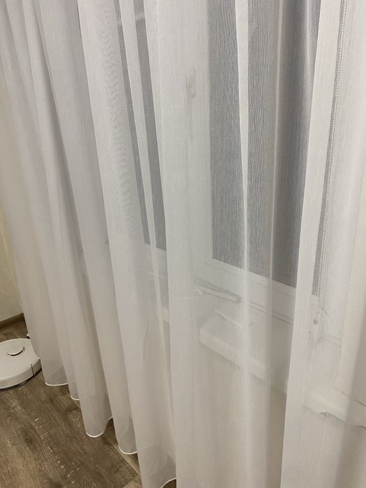 Тюль чисто біла з молочним відтінком