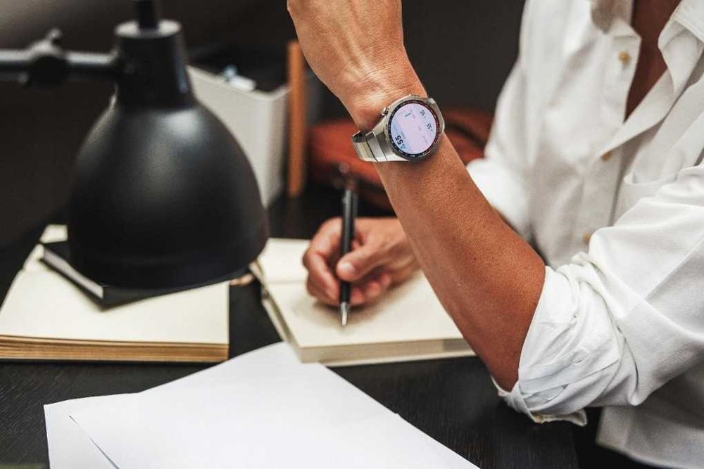 Smartwatch Huawei Watch GT5 Pro Titanium 46mm GPS AMOLED NFC srebrny