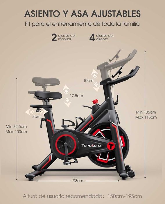 Bicicleta estática Topelure