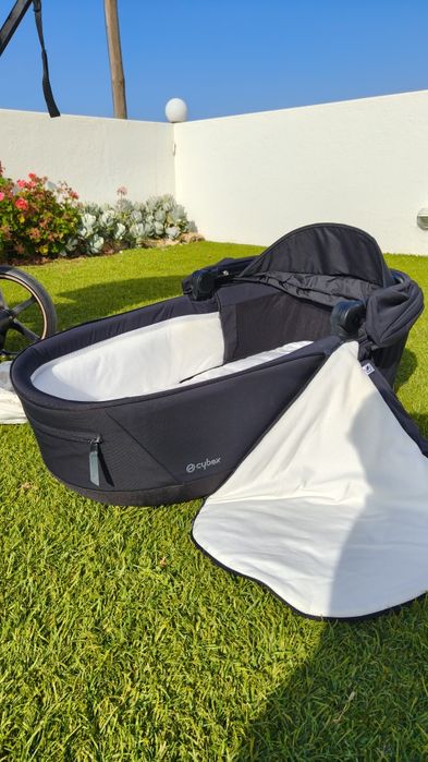 Trio Cybex Priam Rose Gold + Base T  ISOFIX + 2 Ovos + Extras (Solução 2 Carros)