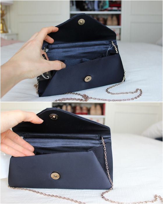 Pochet / Clutch / Bolsa azul e com lantejoulas da Accessorize, novas