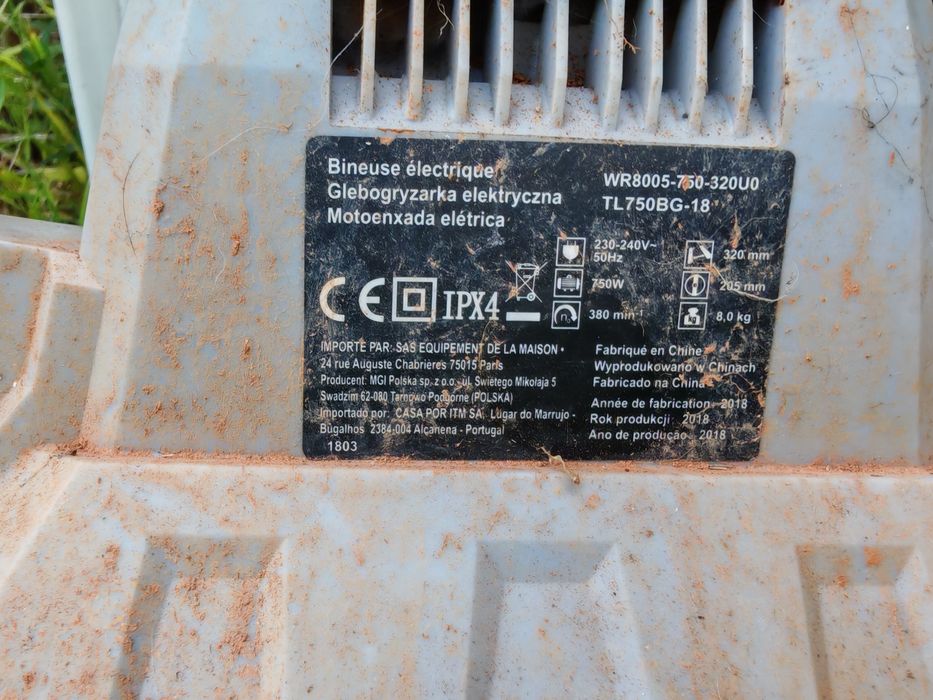 Motoenxada Elétrica 750W – Excelente Estado (Funciona a 100%)