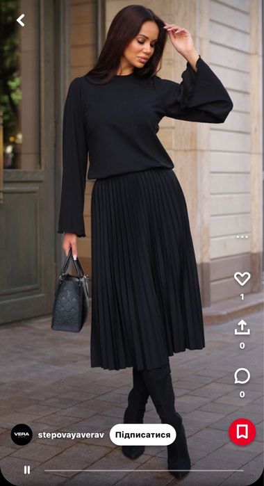 Спідниця пліссе міді юбка