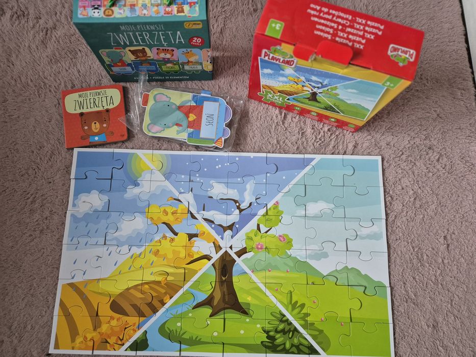 Puzzle edukacyjne zwierzęta i pory roku