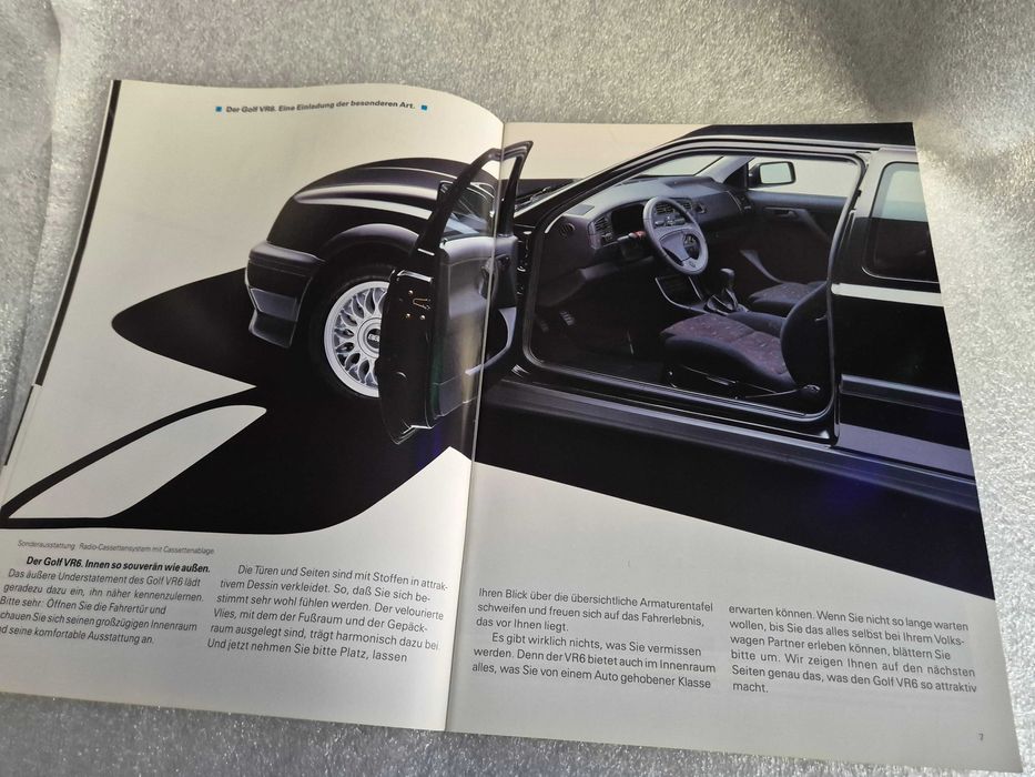 Prospekt VW Golf VR6 - 08/1992 ! ! !
