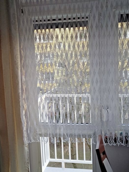 Śnieżnobiała, 320 cm firanka z Gipiury  uszyta