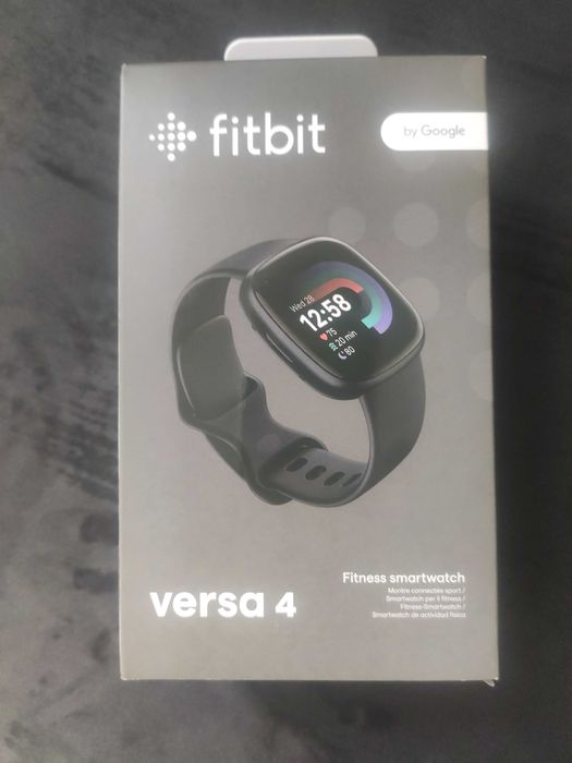 Smartwatch Google Versa 4 (Fitbit) w kolorze czarnym (NOWY)