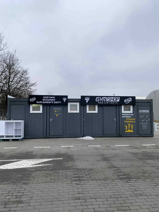 Kontener, pawilon magazynowo biurowy 60m, 2x Klimatyzacja 10x6m