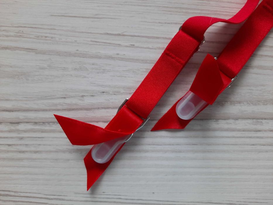 Пояс для чулок Victoria's Secret оригинал стразы красный на новый год