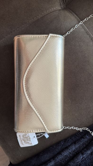 Torebka złota kopertówka