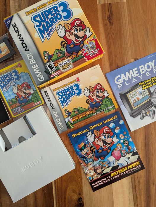 Super Mario Advance 4 Bros 3 GBA BOX Oryginał Karta e-Reader Instrukcja