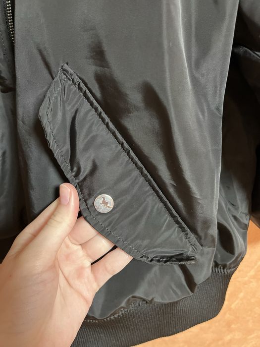 Бомбер H&M Divided чорний L-XL мілітарі стиль