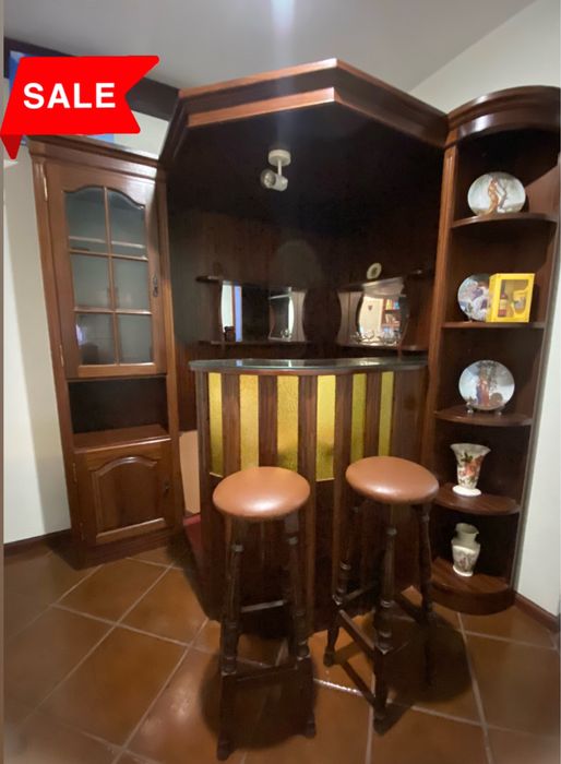 Movel bar canto madeira , madeira macica