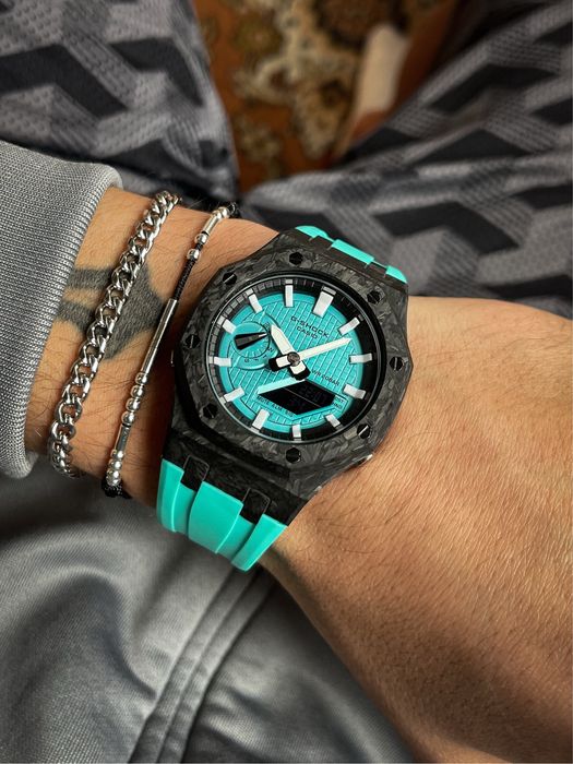 Custom G-Shock Carbon Tiffany MOD GA2100
