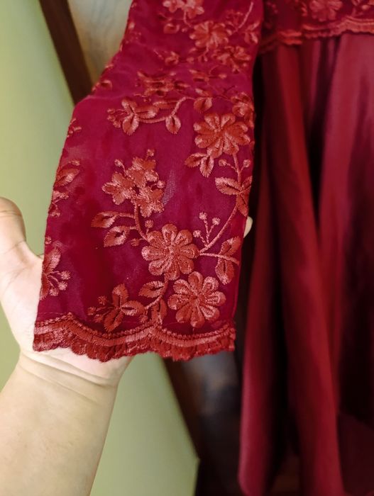 Vestido de cerimônia Borgonha L