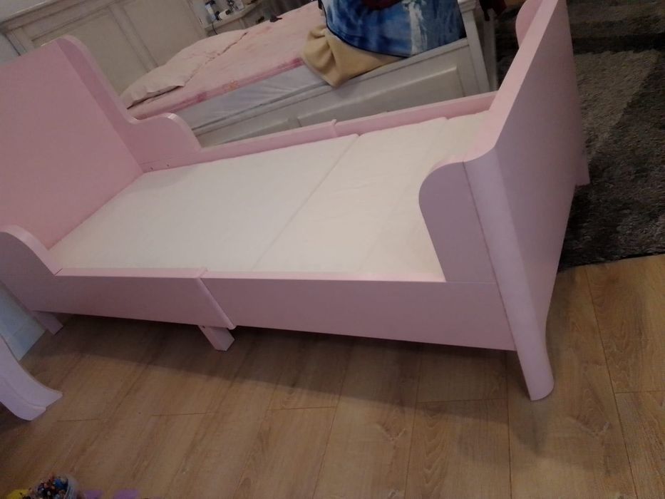 IKEA Cama extensível, rosa claro, 80x200 cm