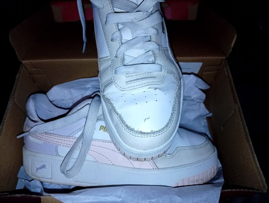 Кросівки PUMA White-Gold 38 Carina 3.0 Jr