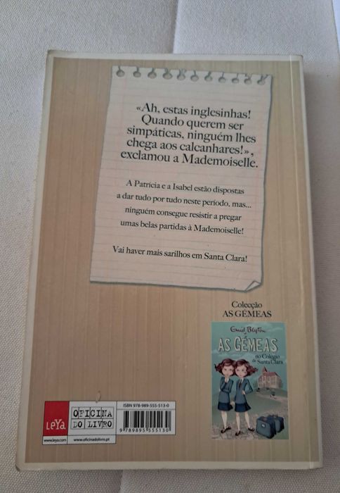 2 livros" As gémeas no Colégio de Santa Clara"