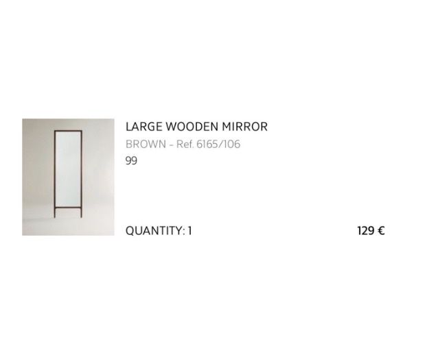 Espelho madeira Zara home - como novo sem marcas de uso