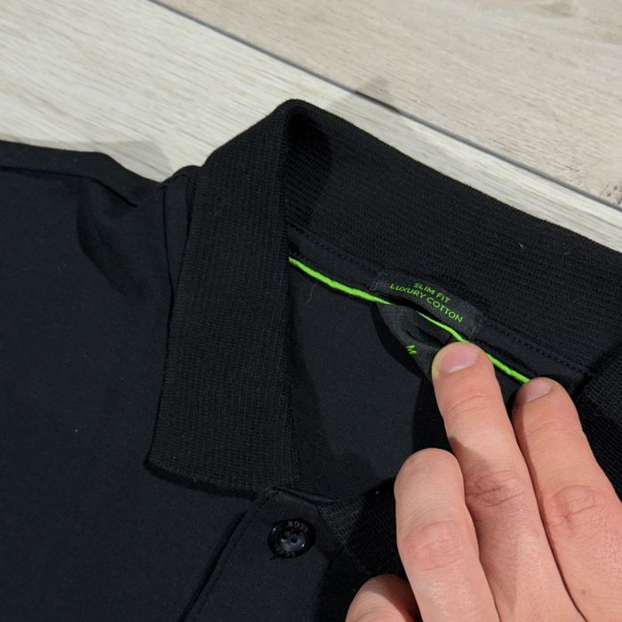 Boss Чорна Футболка Поло Хуго Бос Hugo Boss Black Premium, L, Оригінал