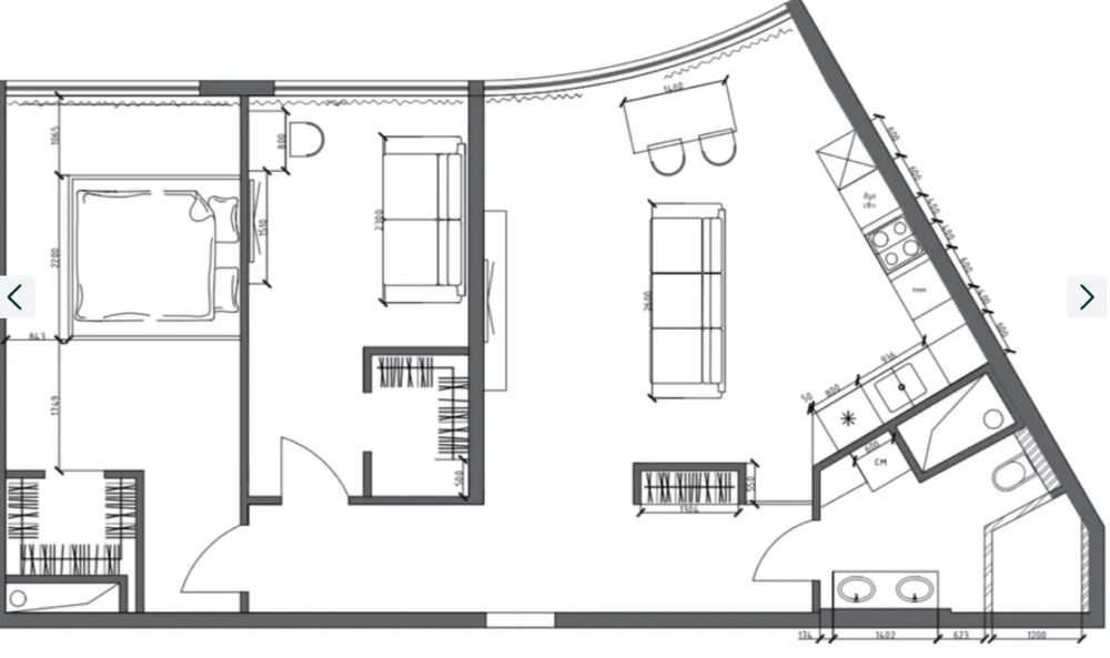 Роскошная 2-комн с кухней-гостиной на Каманина Аркадия/ Вид моря