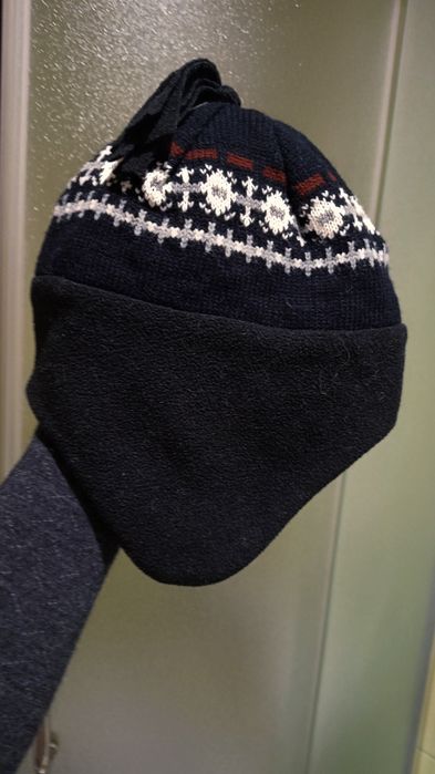 Męska ciepła czapka akrylowo-polarowa, Rozmiar Uniwersalny / S-L