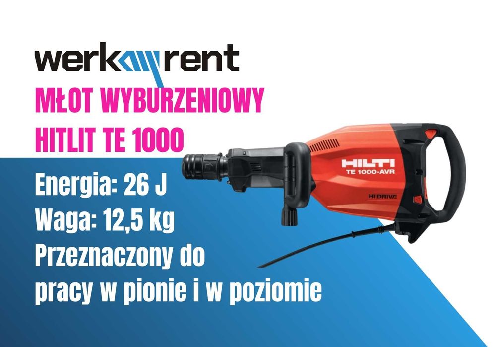 WYNAJEM Młot wyburzeniowy | Młot kujący | Młotowiertarka