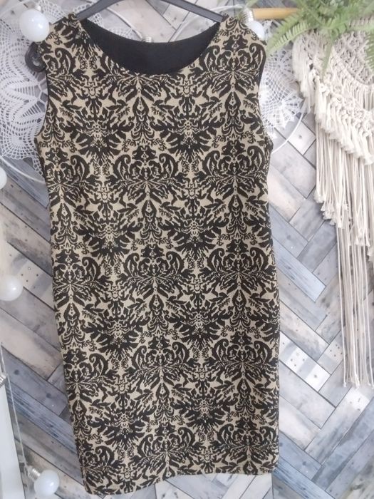 Czarno złota sukienka L