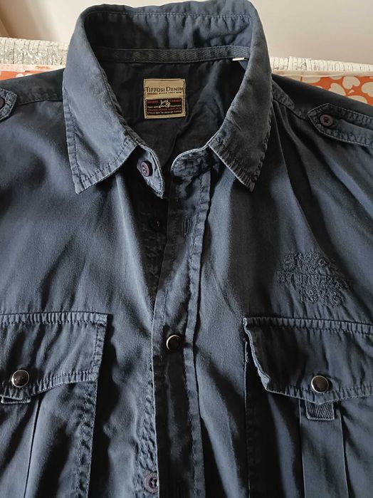Camisa Azul Escura da Tiffosi