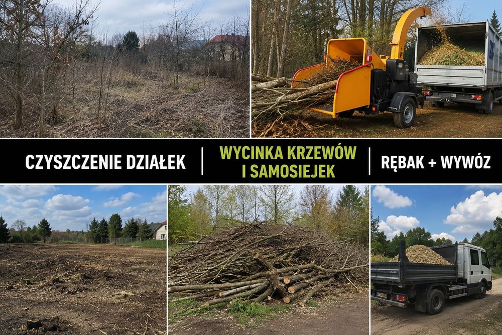 Czyszczenie Działek | Wycinka Krzewów i Samosiejek | Rębak + Wywóz