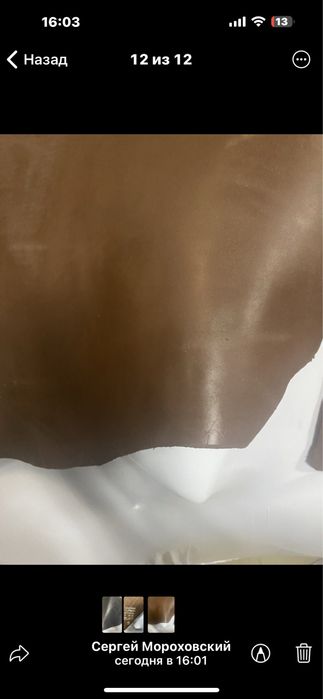 Кожа чёрная, коричневая