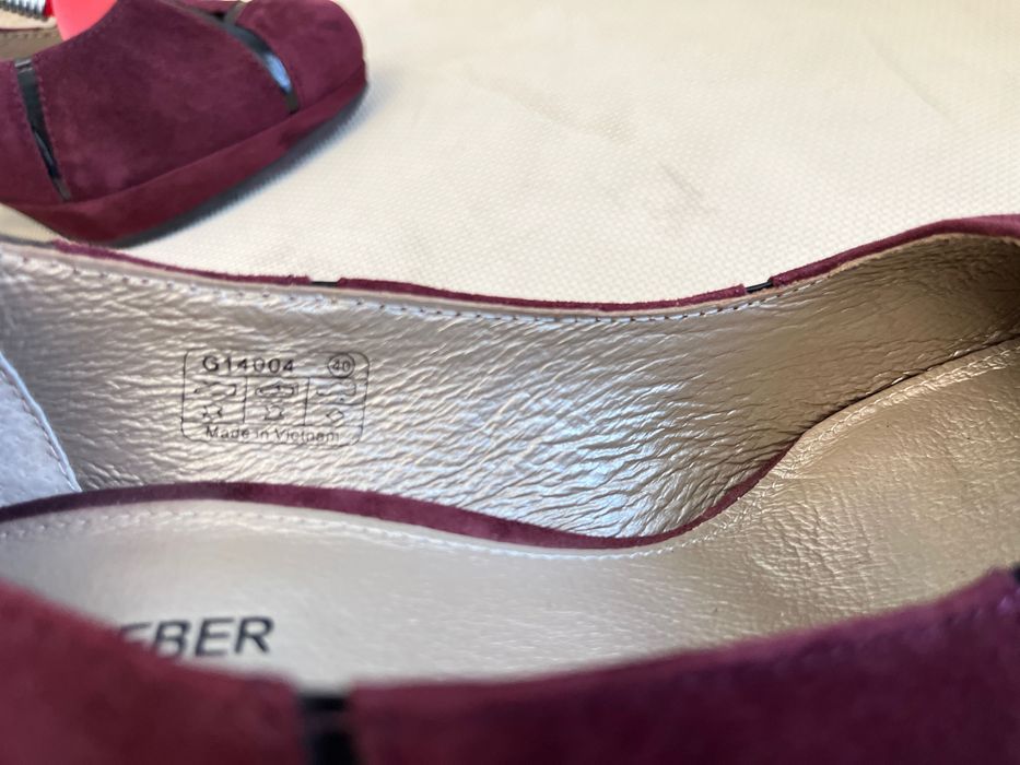 Gerry Weber zamsz bordowy buty damskie 40