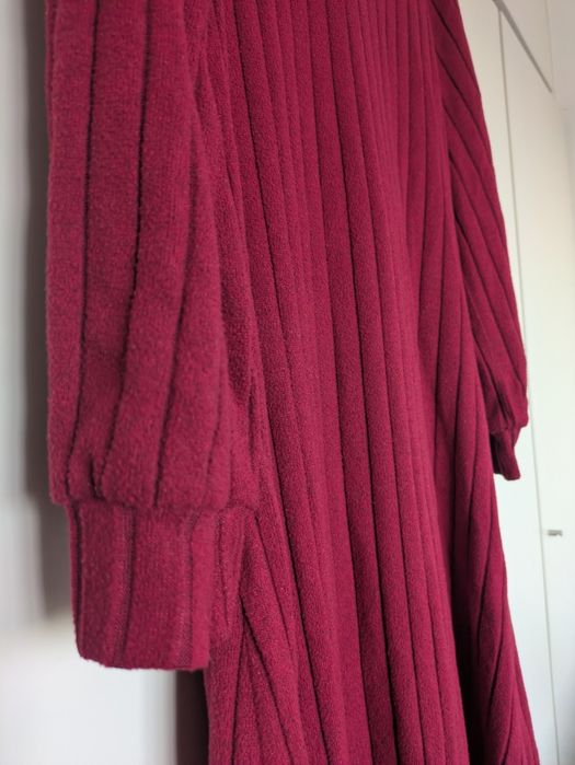 Vestido midi como novo bordeaux