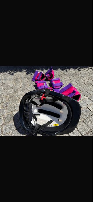 Cotoveleiras, joelheiras, protetor de mãos, Capacete T.M. Saco