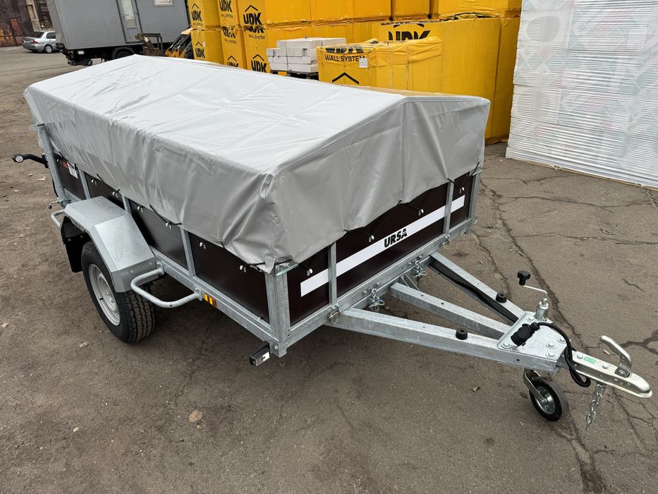 Оцинкований, посилений, бортовий одновісний причіп Ursa, Урса