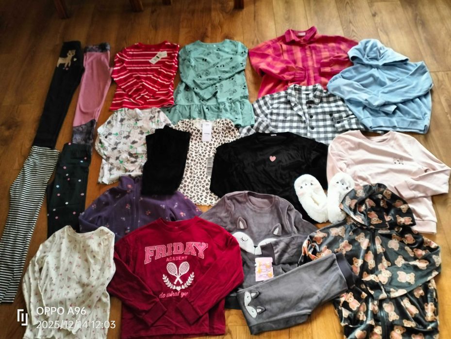 73 sztuki mega paka dla dziewczynki od 128 do 140