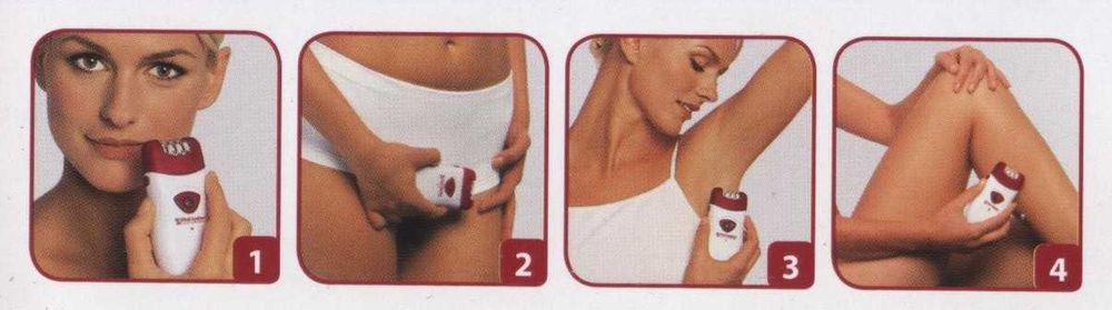 Епілятор, що перезаряджається, з дорожнім мішечком