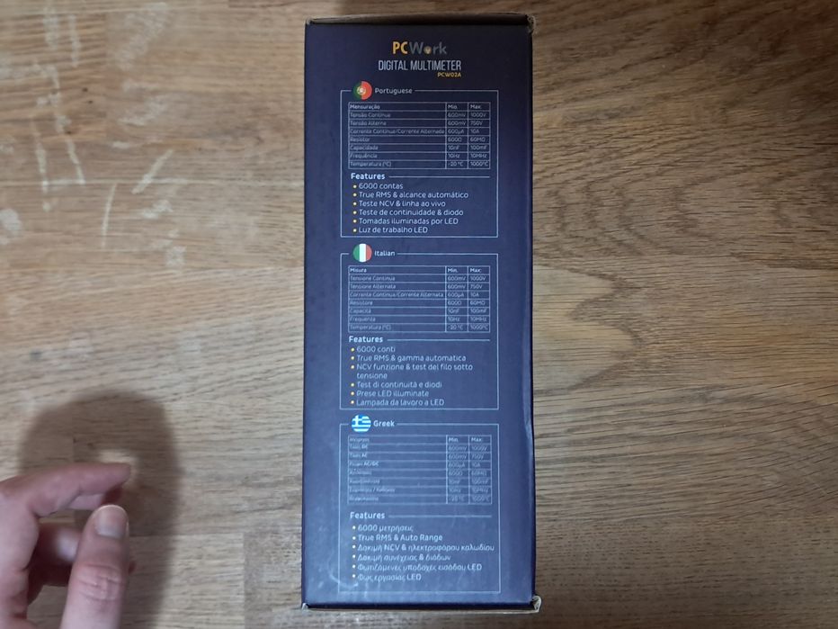 Multímetro digital PCW02A