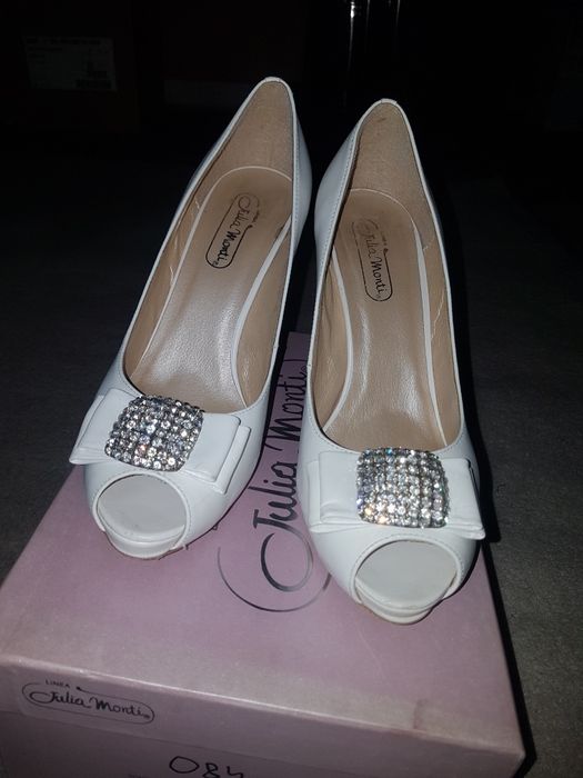 Buty ślubne białe 40 szpilki białe