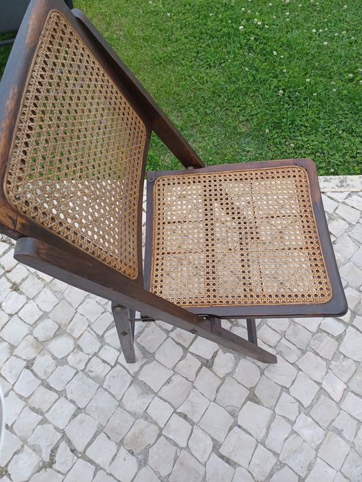 Cadeira Articulada Vintage em Palhinha