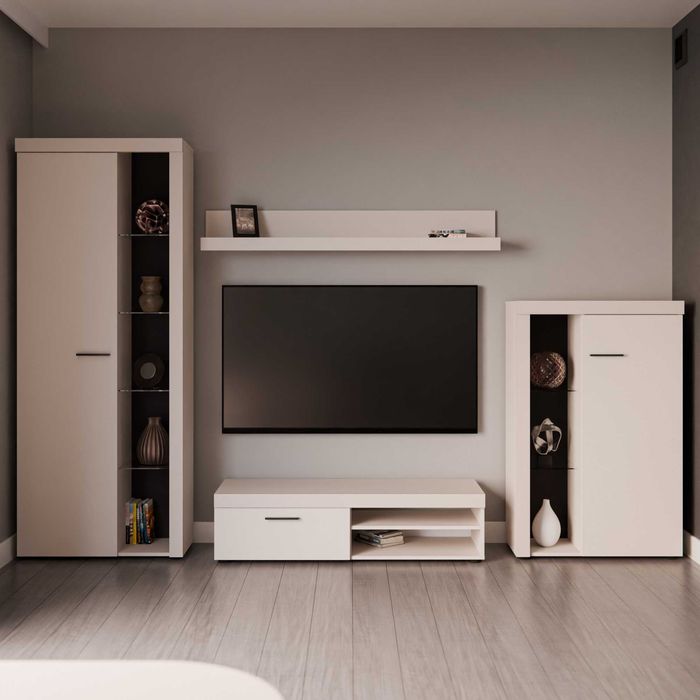 Meble do pokoju meblościanka do salonu witryna szafka rtv półka komoda